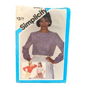 Vintage Simplicity Sewing Pattern 6465 For Misses Blouses Size 16 - uncut